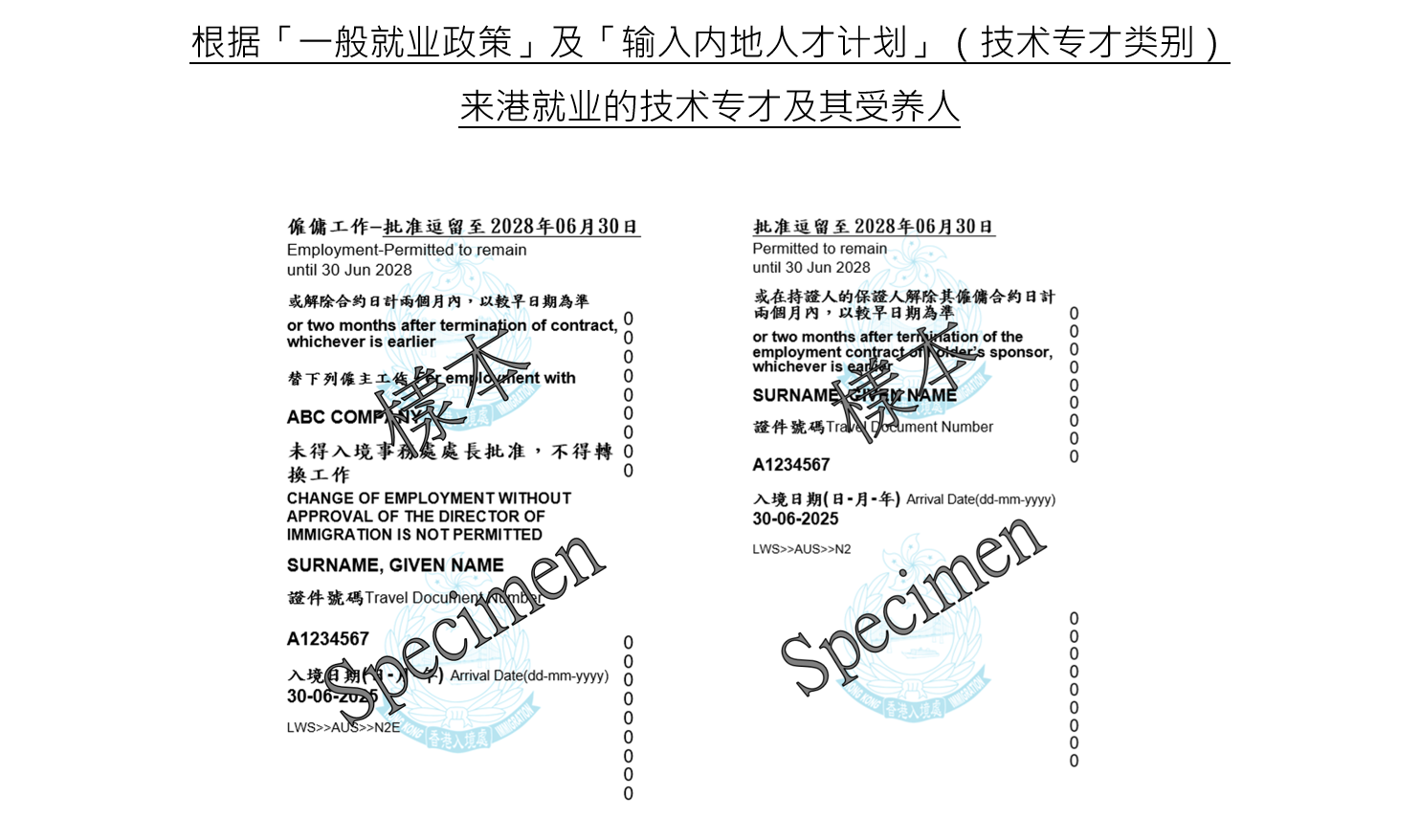 入境标签正面